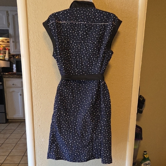 Jason Wu Navy and White Polka Dot Mini Dress - Picture 2 of 3